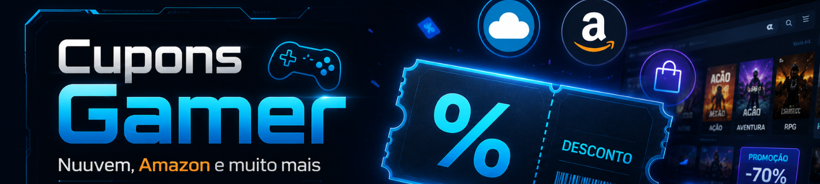 Banner de cupons Nuuvem no R.V Ofertas